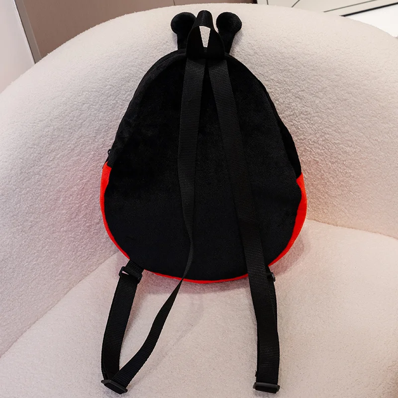 Sac à dos en peluche coccinelle de dessin animé 40CM, joli Animal, sac à dos coccinelle à sept taches, sacs à bandoulière, jouet en peluche, super cadeau d'anniversaire