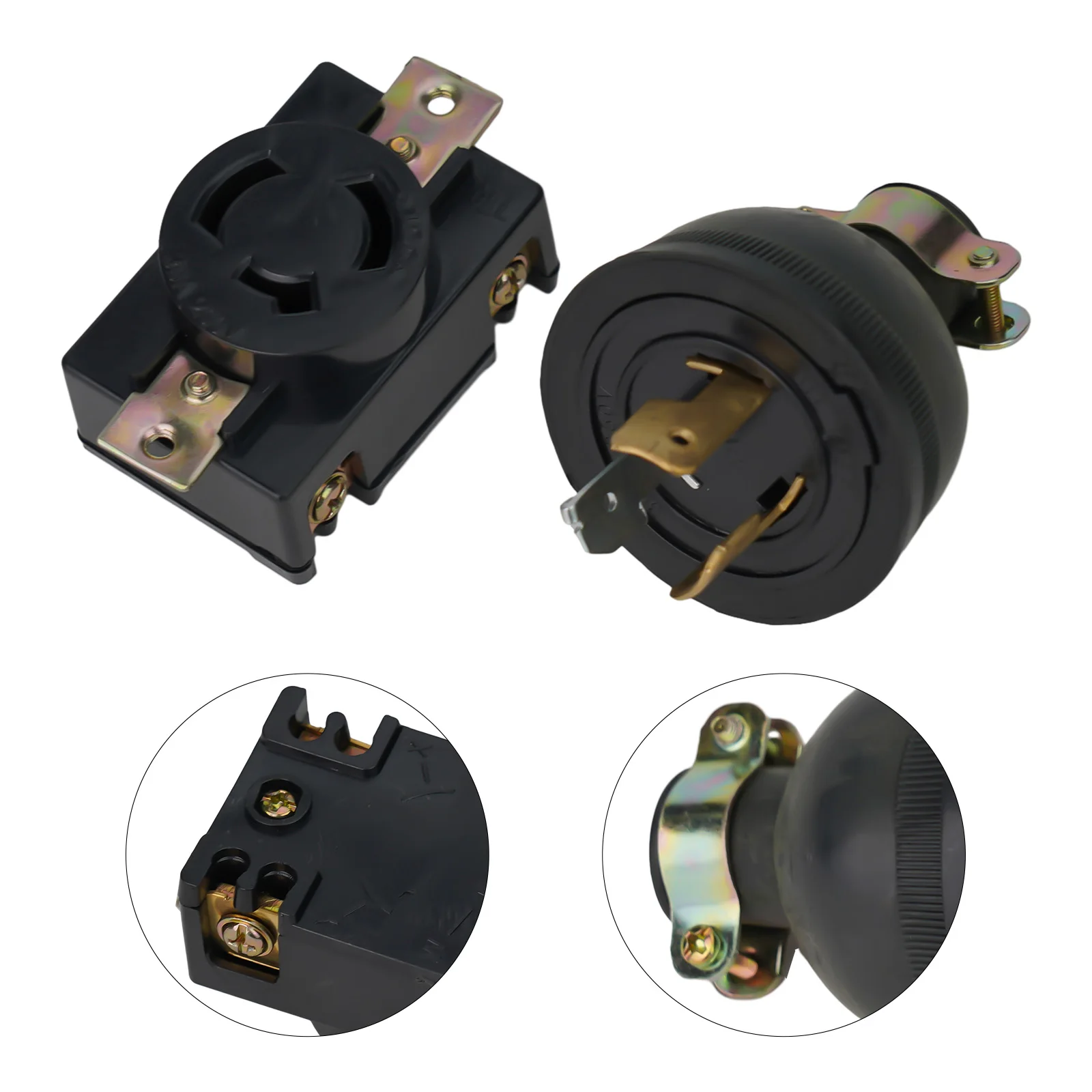 

2KW Generator Socket Compatible with 168F/170F 3 Pin Design 30A AC250V Locking Mechanism for Secure Connection