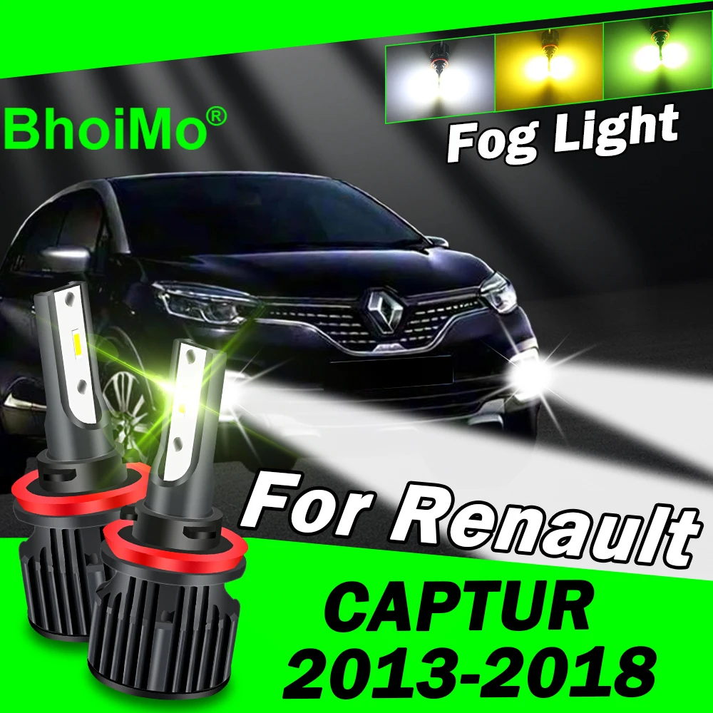 

BhoiMo Front Fog Light Lamp For Renault Captur Led Bulb 2013 2014 2015 2016 2017 2018