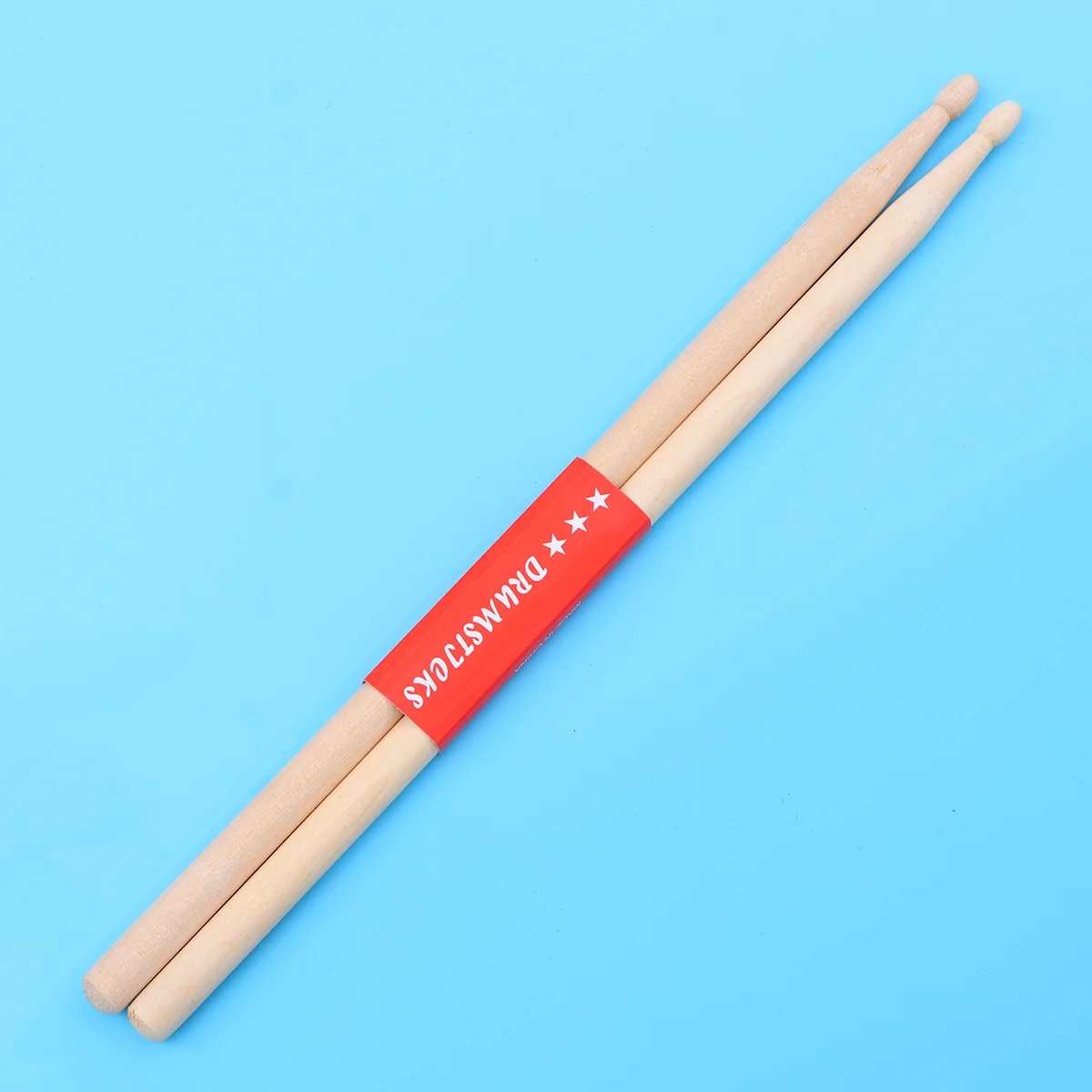 Pair of Heavy Wooden 2B Drumsticks Drum Sticks Wood Color Fuller Sound Highly Durable Music Performance