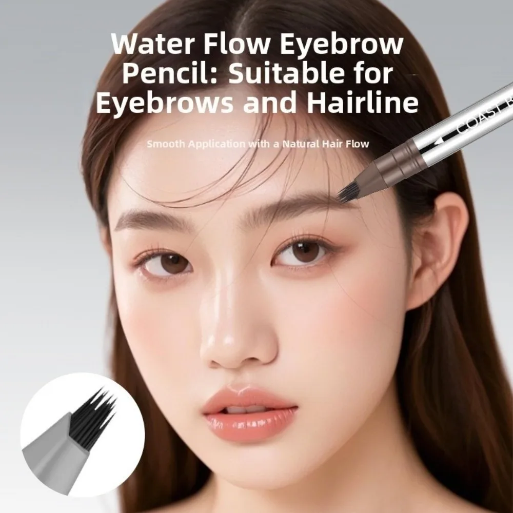 New Multi-Pronged Tip 4D Eyebrow Pencil Precise Outlining Smudge-Proof Eyebrow Tint Long-Lasting Liquid Eyebrow Pencil for Girls
