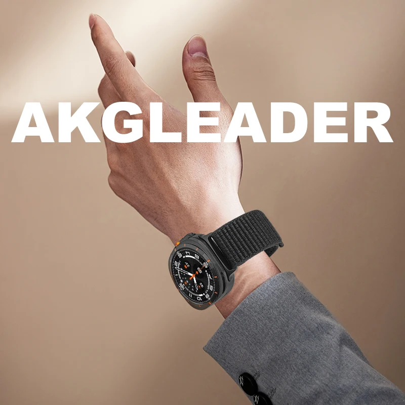 AKGLEADER Nylon quick-release watch band for Samsung Galaxy Watch 8 classic 46mm 40mm 44mm band for watch 7 Ultra 47mm strap