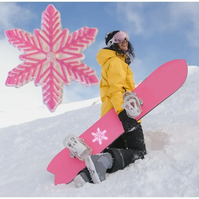 1pc Ski Board Anti Slip Sticker Outdoor Sports Widen Transparent Personal Stickers Thickening Wear Resistant Material Snowflake