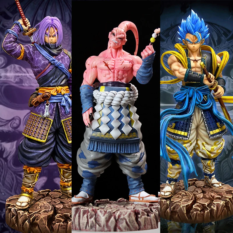 

Dragon Ball Z Samurai Series Figures Trunks Vegeto Figurine Majin Buu Super Saiyan Anime Pvc Statue Model Doll Kid Toy Gift