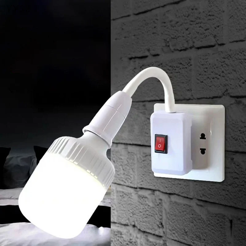 〔YY32〕E27 Lamp Bases Adjustable Rotating Holder Light Flexible Bend Mobile Test LED Light Socket Light Bulb Adapter Plug Switch