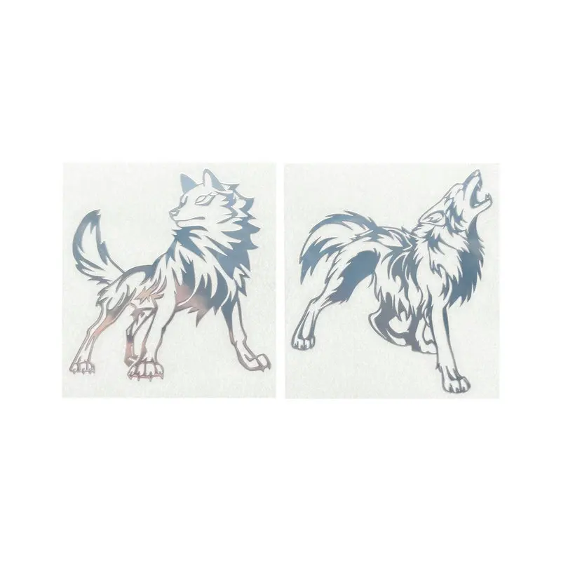 20 0 pieces.Custom.Wolf Pattern 3D Silver Transfer Sticker New Personality Mobile Phone Computer Car Decoration Universal Sticke