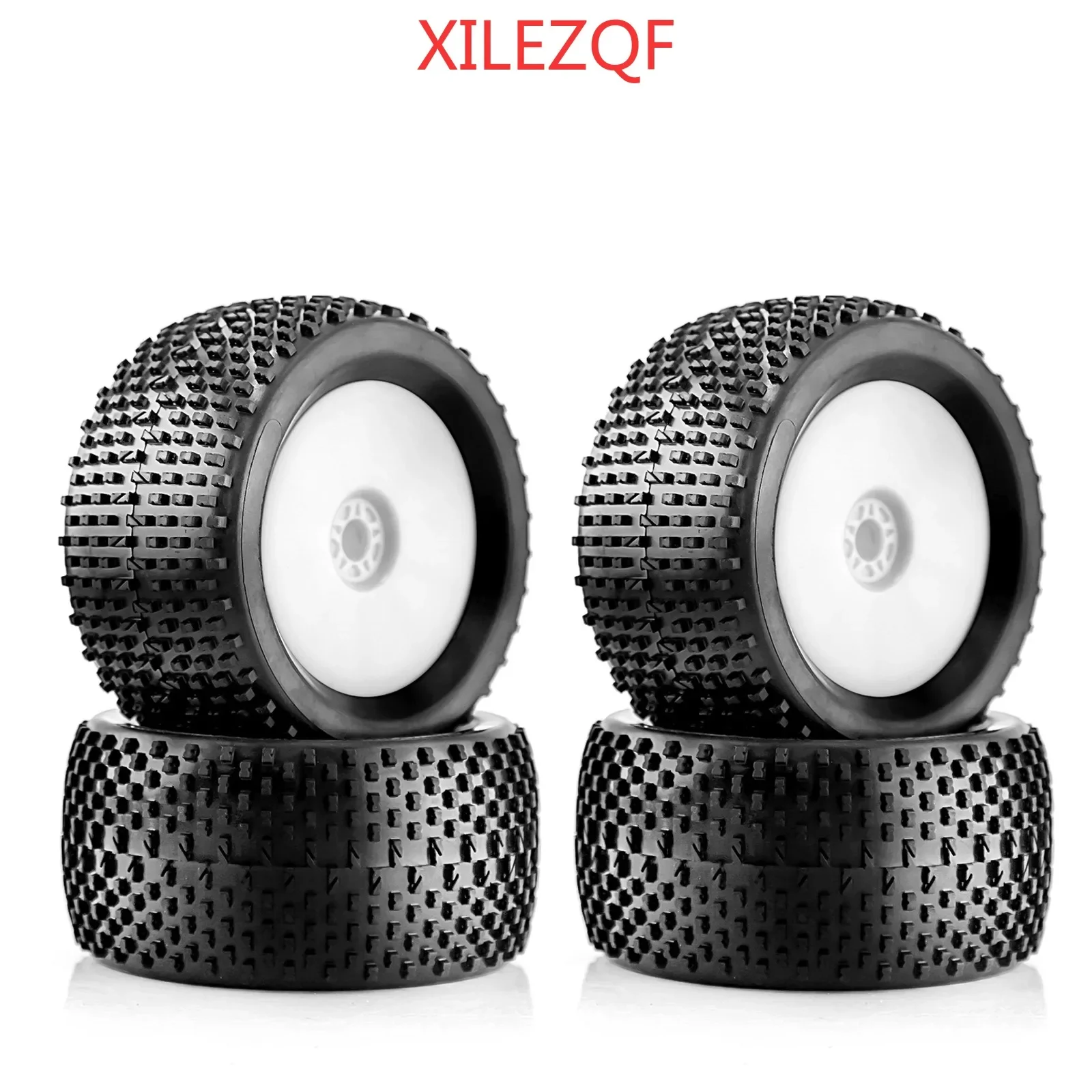 

XILEZQF 140mm Off Road Buggy Tires Wheel 17mm Hex Hubs for 1/8 RC Racing Car 4WD Nitro HPI HSP BAZOOKA CAMPER Kyosho ZD