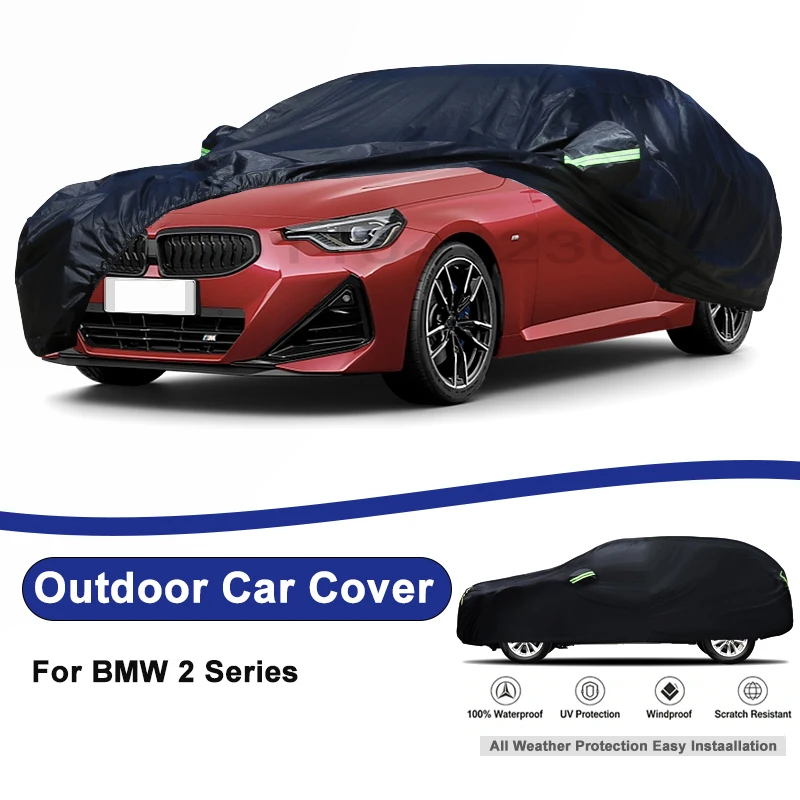 

Outdoor Full Car Cover For BMW 2 Series with Reflective Strips Waterproof Snowproof Dustproof UV Protection Auto Accessories