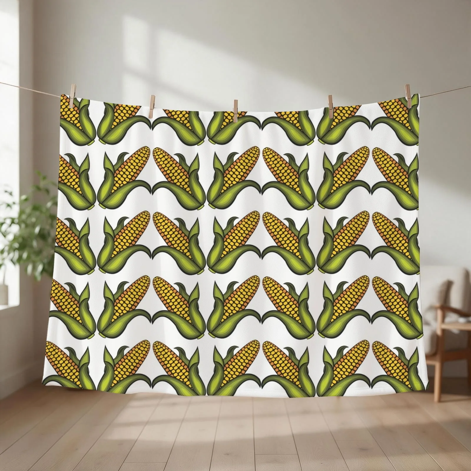 New corn on the cob Throw Blanket Designers Plaid on the sofa Cute Large Blankets