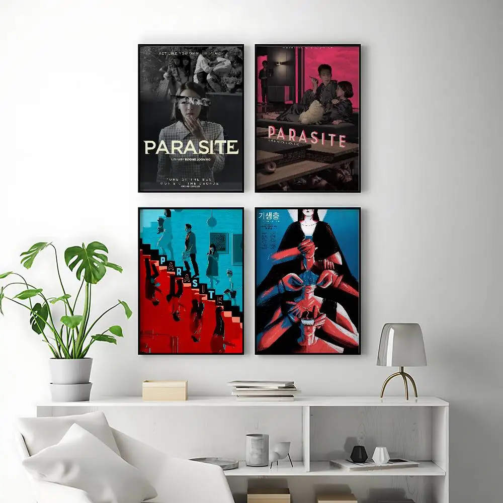 Iconic Movie Parasite Posters Premium Self-Adhesive No Residue Wall Sticker for Home Office Bar Decor