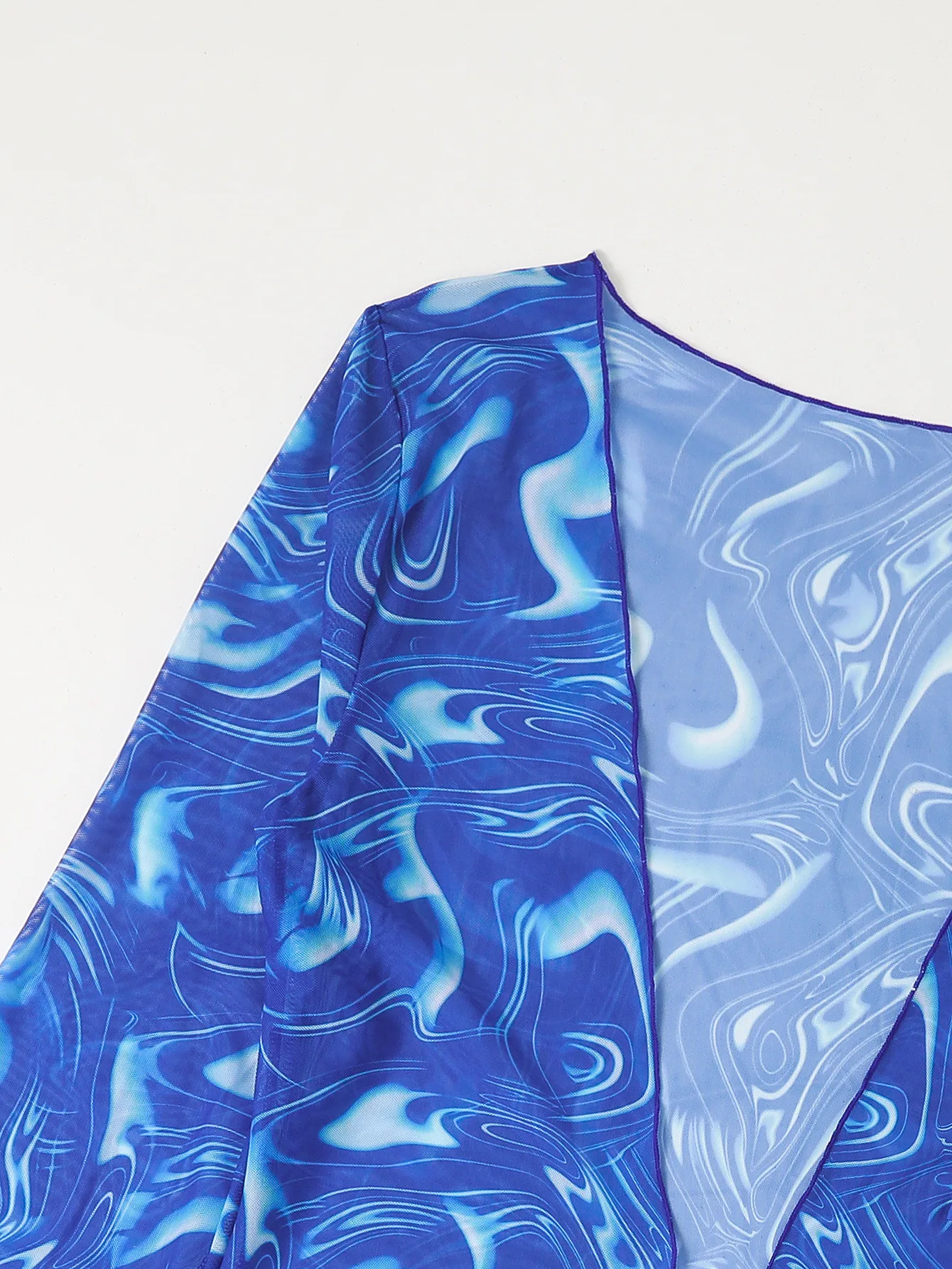 2025 Print 3 Piece Long Sleeve Smock Plus Size Push Up Bikini Women High Waist Big Swimsuit Beach Chubby Bathing Suit