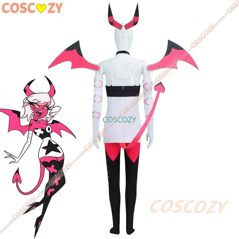 Verosika Mayday Cosplay Costume Hazbin Uniform Suit Demon Tail Women Halloween Carnival Dress
