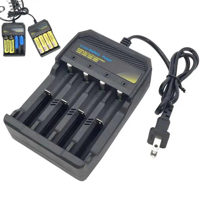 4 Slots 18650 Charging Fast 18650 Batteries Charger 3.7V Rechargeable Lithium Battery Charger Accessory