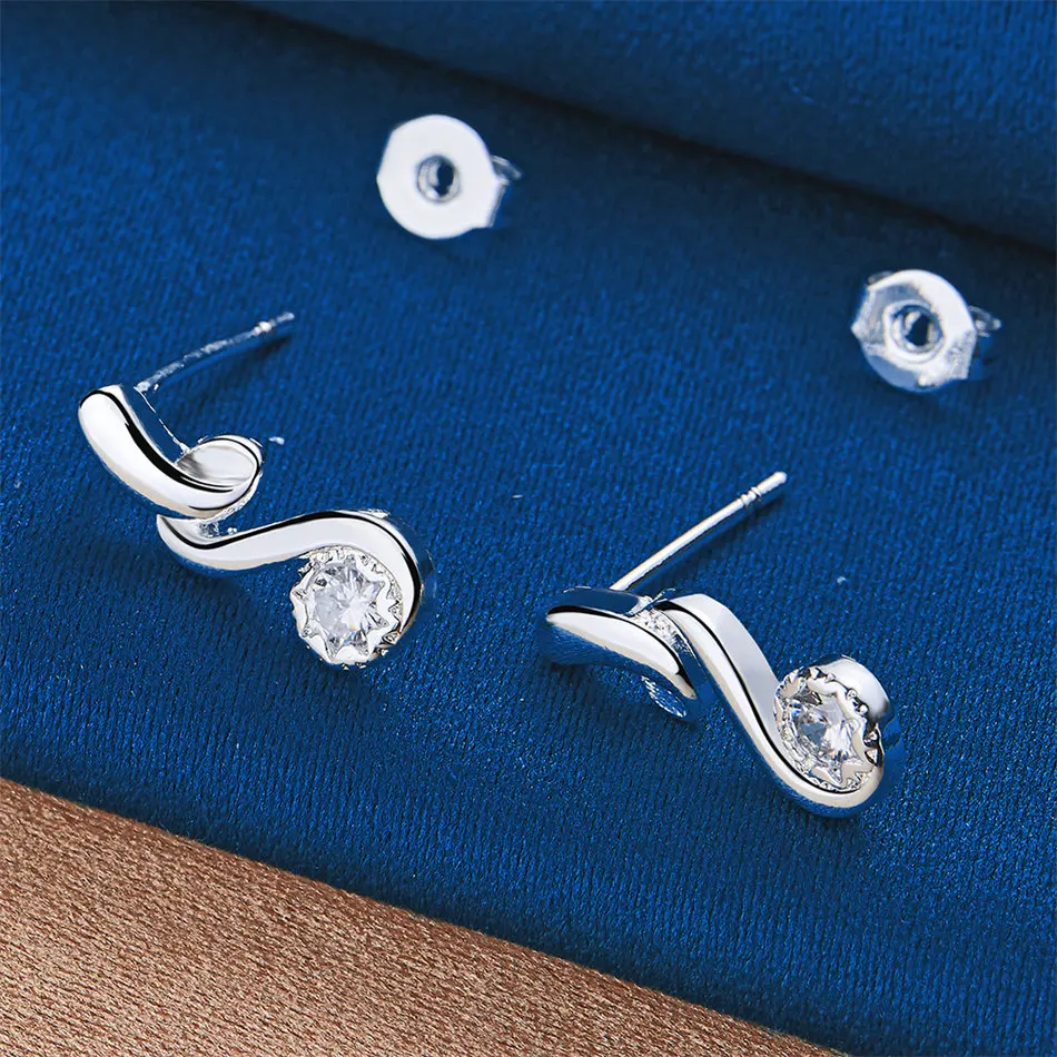 

Роскошные серьги из стерлингового серебра 925 пробы, изысканные серьги с цирконом, модные женские подарочные вечерние ювелирные аксессуары, свадебные аксессуары