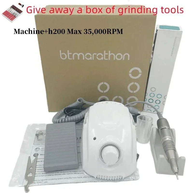 65W Elektrische Nagelboor Sterke 210 Micromotor Schakelkast DC 30V 35000 RPM H200 Handvat Freesmachine manicure Machin