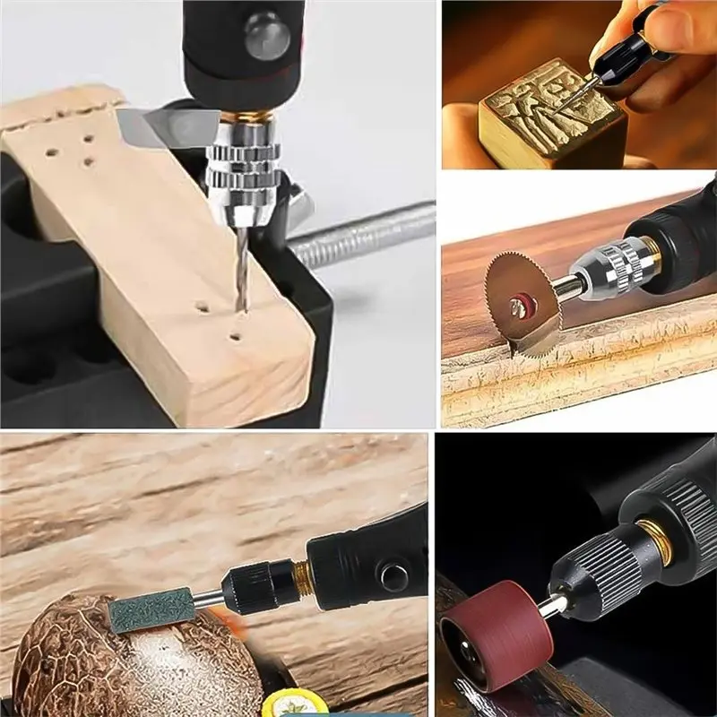 AB41-USB Cordless Mini Electric Drill & Engraving Pen -S Rotary Tool Set - Rechargeable Hand Drill Polisher For DIY, Grind