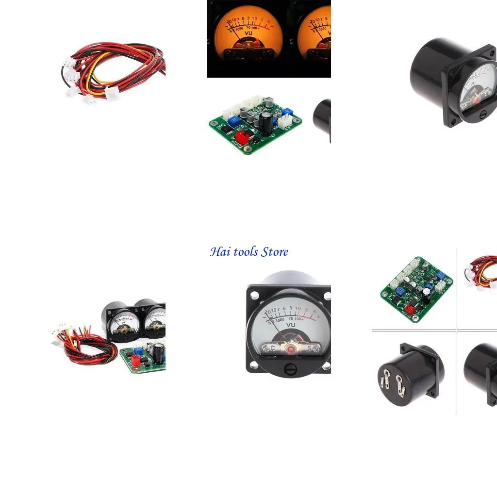 

X37e Высокая точность Vu Meter с платой водителя и кабельного звука Уровень Amp Memer Meter Диапазон 0-500UA ± 10% сделан