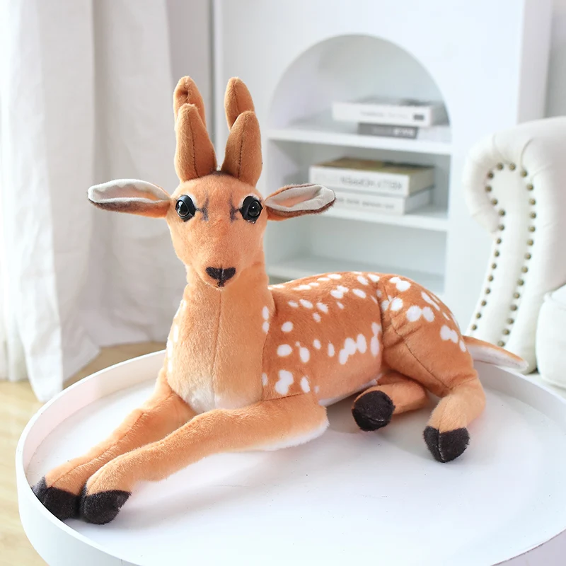 Simulation Plush Sika Deer Stuffed Toy Soft Deer Plush Doll For Kids Baby Children Birthday Gift