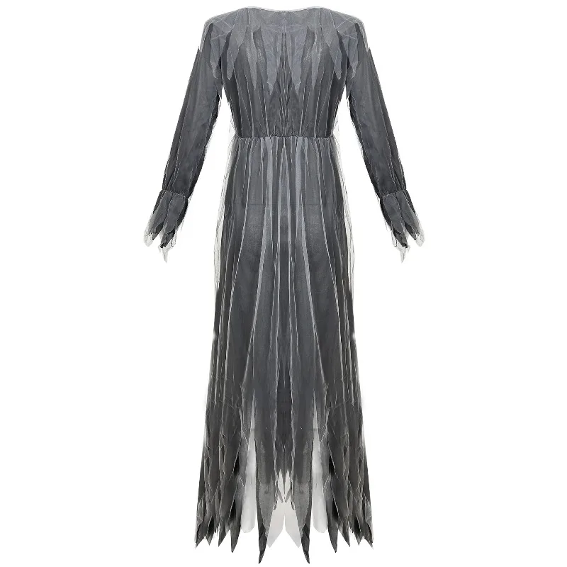 Women's Halloween Scary Costume Gothic Ghost Bride Vampire Demon Dress for Haunted House Carnival Party Performance Festive