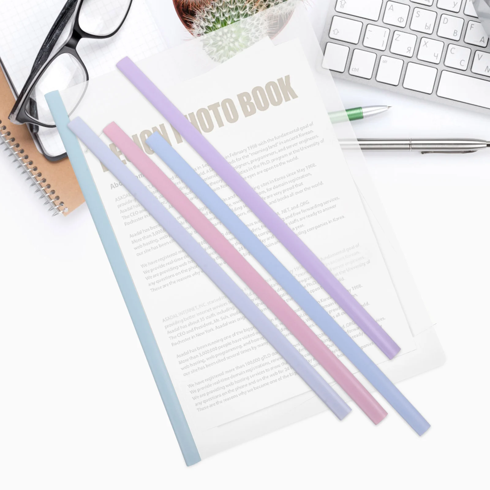 10 Pcs Sliding Bar Report Covers Water Drop Pump Folder Bookmarks Plastic Slide Binder for Pumping Rod Organizer