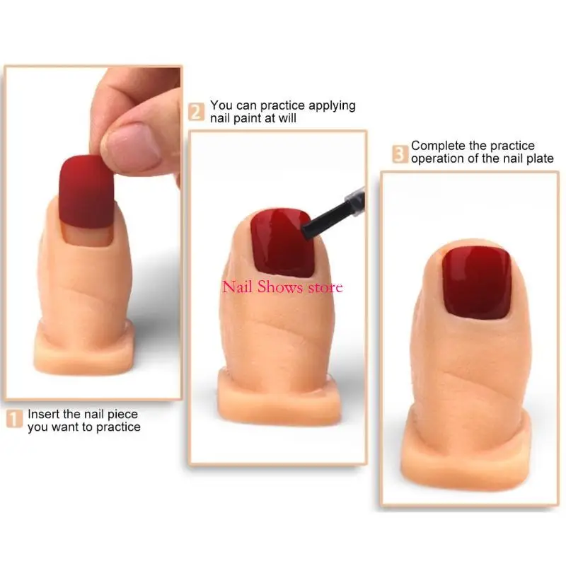 

E0BC Silicone Pedicure Practice Toes With Natural Texture For Advanced Design Drills