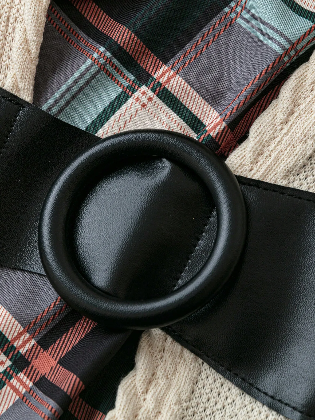 Grande taille femmes Plaid Patchwork à manches longues décontracté 2 en 1 robe pour automne automne tissu pour les femmes