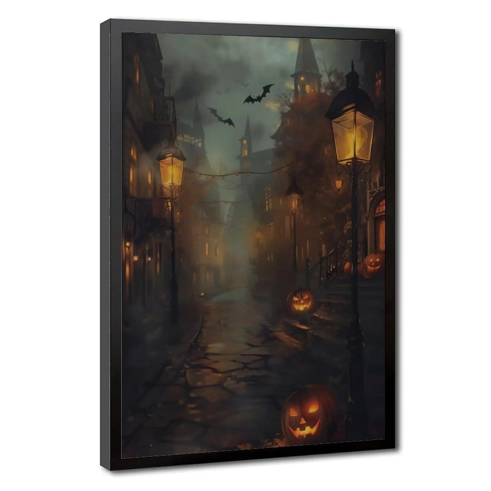 Vintage Halloween Tapestry Spooky Gothic Street Wall Hanging Decor