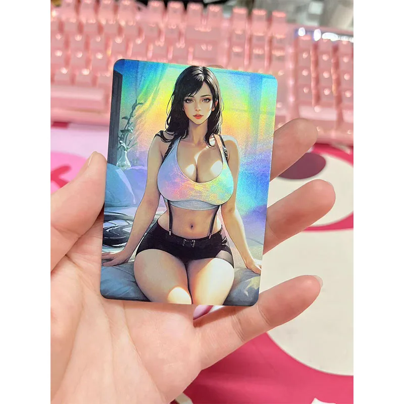 Anime Goddess Story DIY ACG Games Laser Cards Tsunade Nami Robin Android 18 Tifa Toys for boys Collection Cards Birthday Present