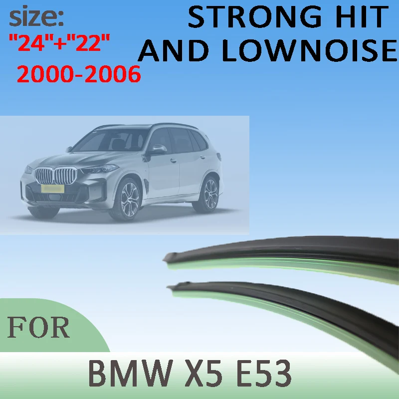 

Wiper Front Wiper Blades For BMW X5 E53 2000 2001 2002 2003 2004 2005 2006 Windshield Windscreen 24"+22" LHD Accessories