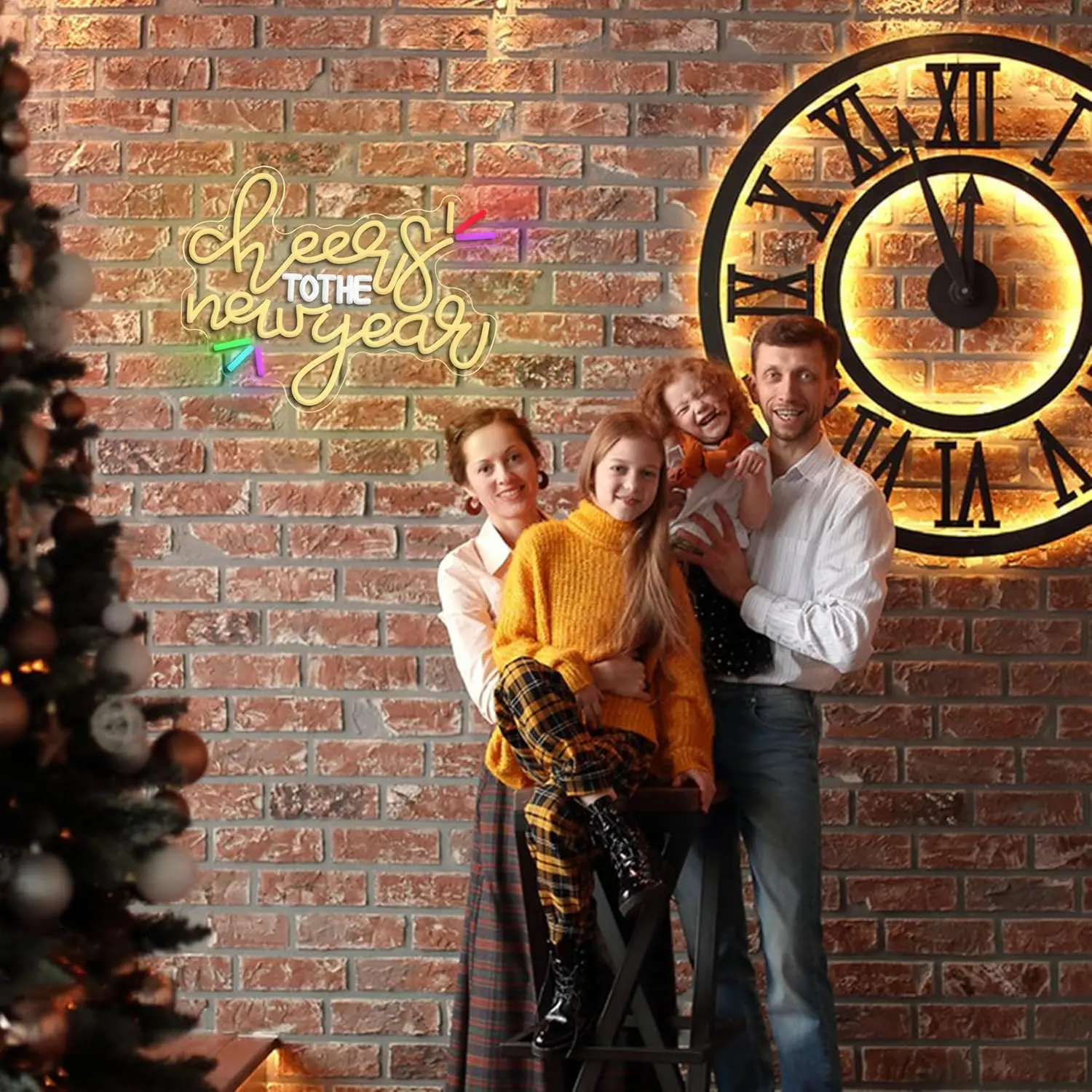 يهتف السنة الجديدة النيون USB عكس الضوء سنة جديدة سعيدة LED ضوء النيون لشريط نادي الحفلات مكتب مطعم ديكور المنزل هدية