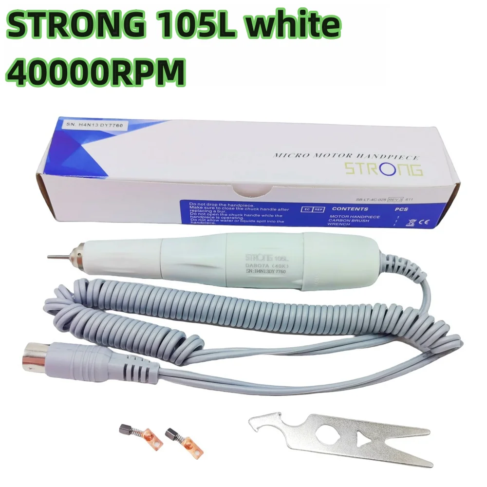 Strong 210 90 45K Dental Micromotor Polishing Nail Drill Pen Machine Manicure Beauty Handpiece 2.35mm 105L 102L H37L1 H200 M45C