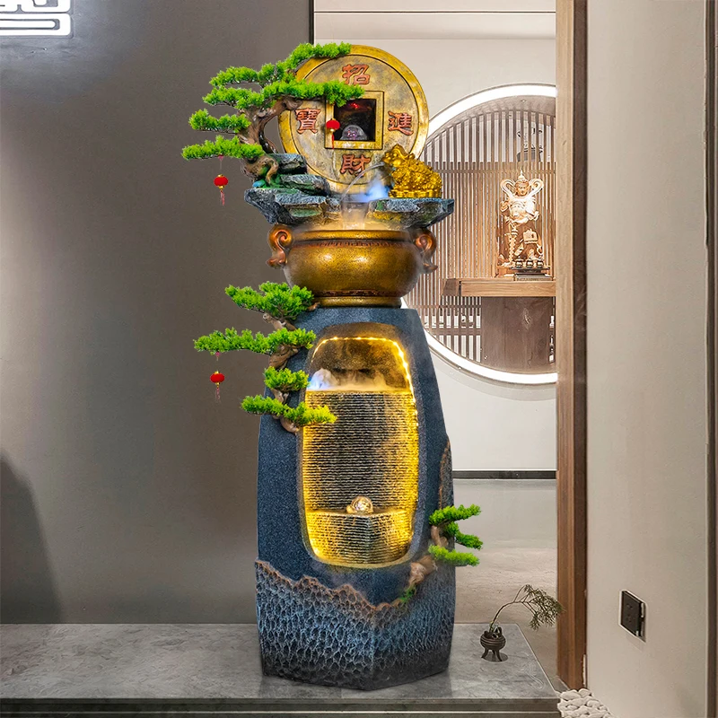 

Rockery flowing water fountain feng shui wheel living room circulation water feature spray decoration