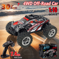 New KF11 Remote Control Truck 1:16 Scale RC Buggy 33KM/H High Speed RC Car Electric Powered 4X4 Off-Road RTR Ideal Hobby for Kid
