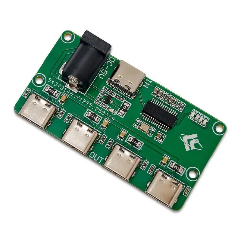 1Pcs 1-to-4 Splitter Type C Interface USB2.0 Hub Module High Speed 480Mbps For Multi Device Access Embedded Development