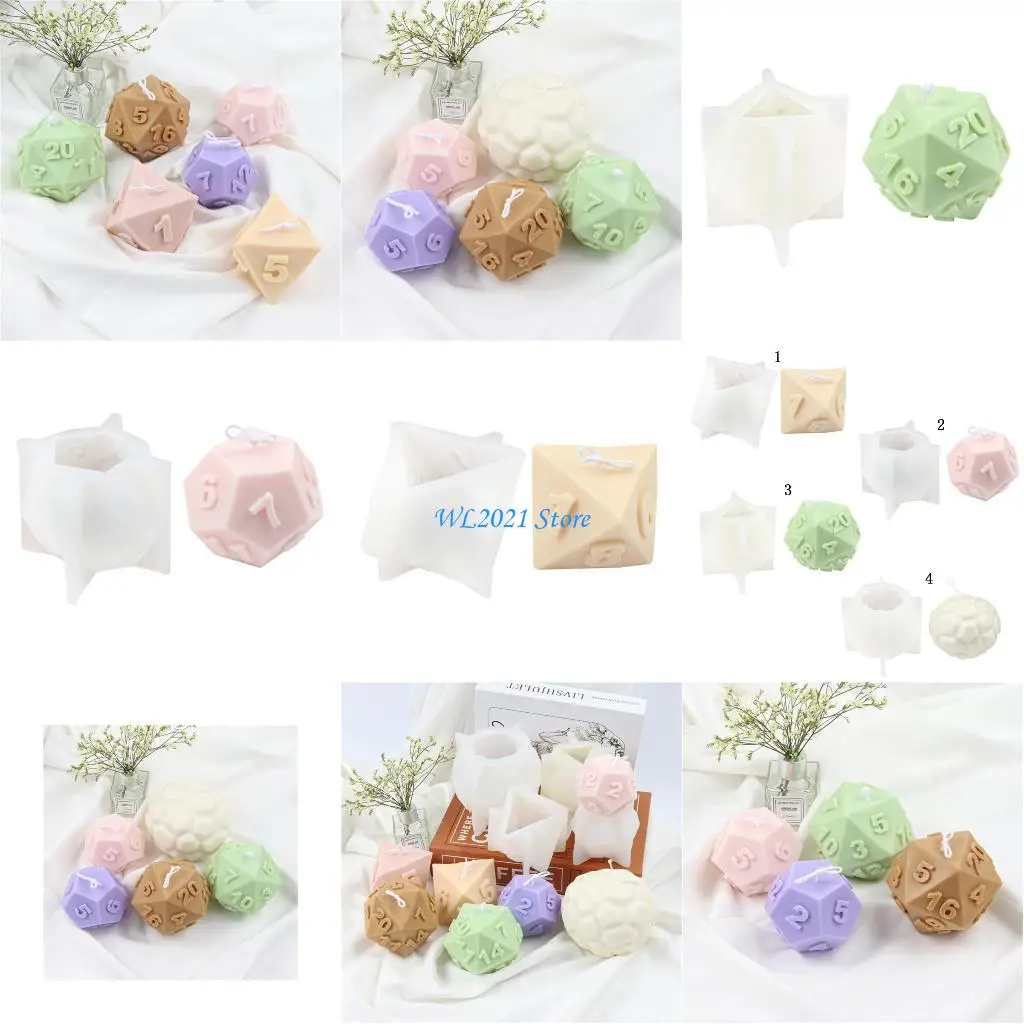 

G5GC Decoration Silicone Mold Resin Epoxy Craft Polymer Clay Craft DIY Ornament Jewelry Candles Making Tool