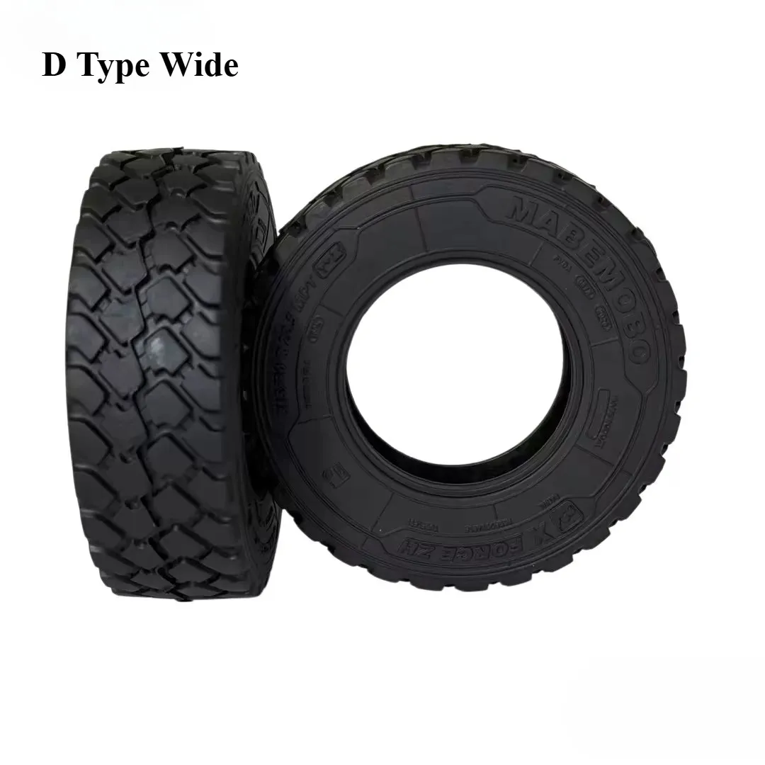 2pcs Rubber Gravel Road Tire for Tamiya 1/14 RC Truck 1:14 Tractor Sca 770s Upgrade Parts - view 6