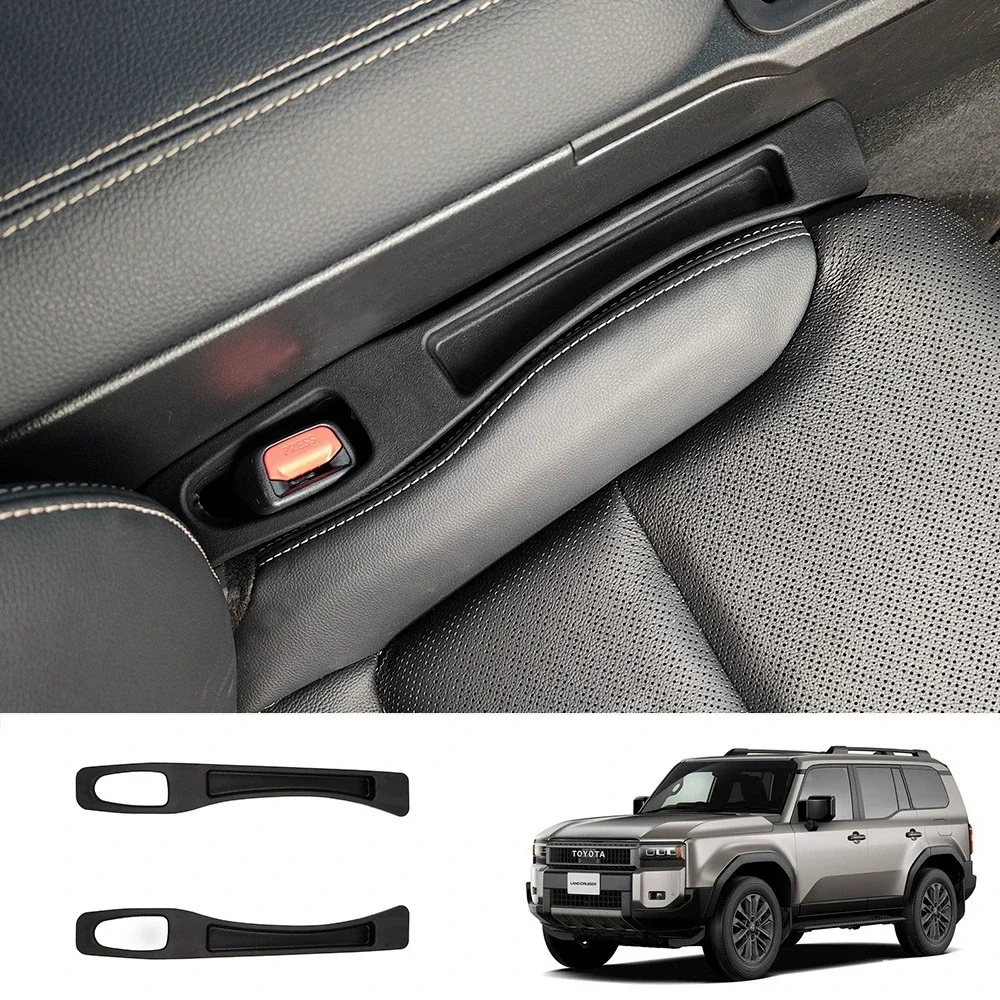 

For Toyota Land Cruiser 250 Prado LC250 2024 2025 silica gel Car Front Seat Gap Filler Leak Proof Seat Crevice Storage Organizer