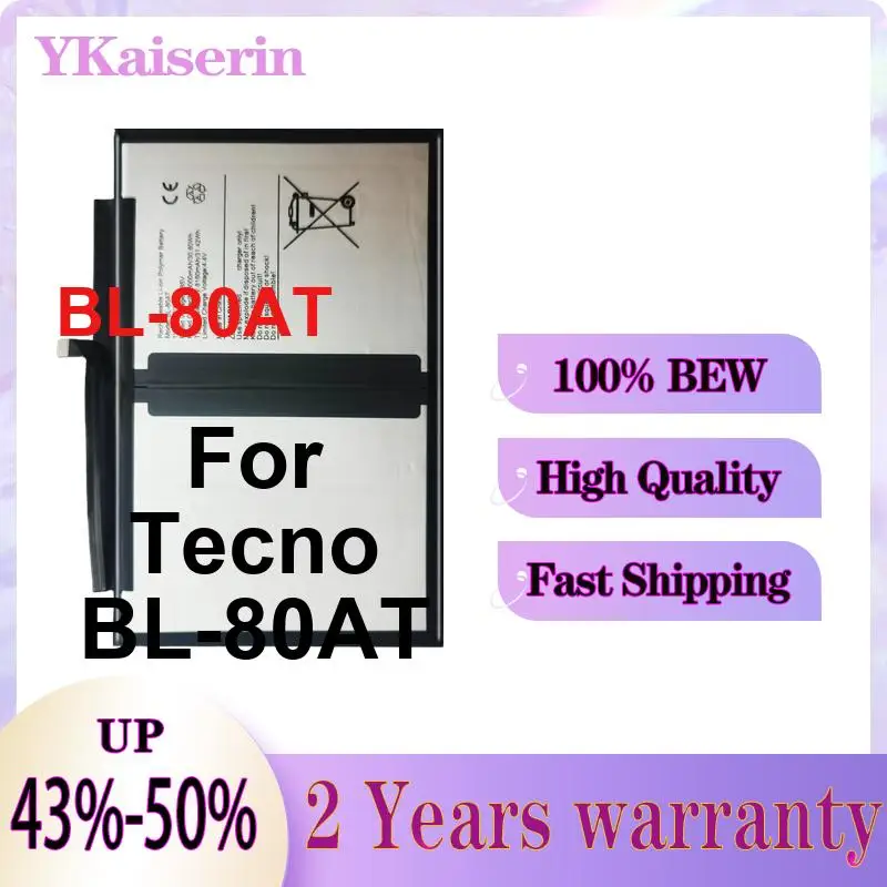 High-Capacity For Tecno BL-80AT 8160mAh Tablet Battery