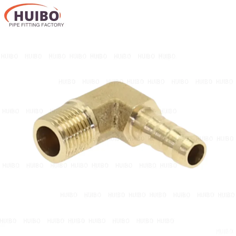 Elbow Brass Hose Barb Fitting  M8 M10 M12 M14 Metric Male Thread To 8mm 10mm 12mm Barbed Coupling Connector Joint Adapter