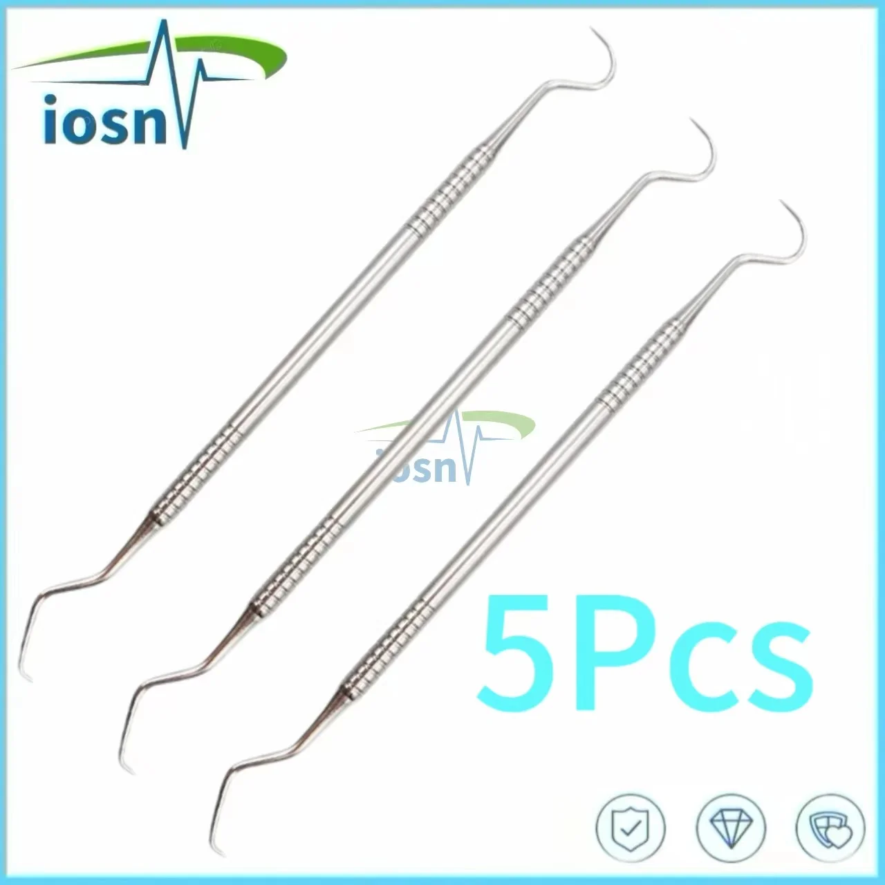 

Stainless Steel Double Ends Dentist Teeth Clean Hygiene Explorer Probe Hook Pick Dental Instrument Tools Dentistry