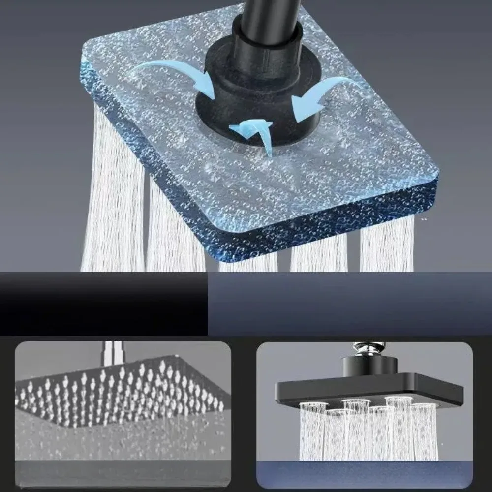 Mini getto superiore Doccia a risparmio idrico Accessori per il bagno Soffione doccia a pioggia ad alta pressione Soffione doccia a pioggia con flusso d'acqua magico