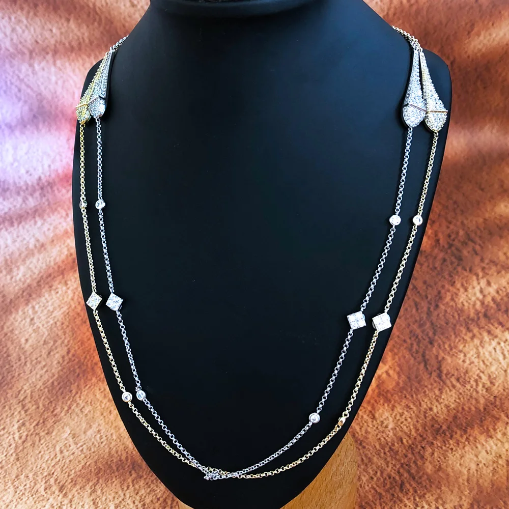 

Mother's Day Gift Trendy Hiphop Cuban Paper Clip Necklaces Personalized Stackable Necklace Jewelry for women girlfriend gift
