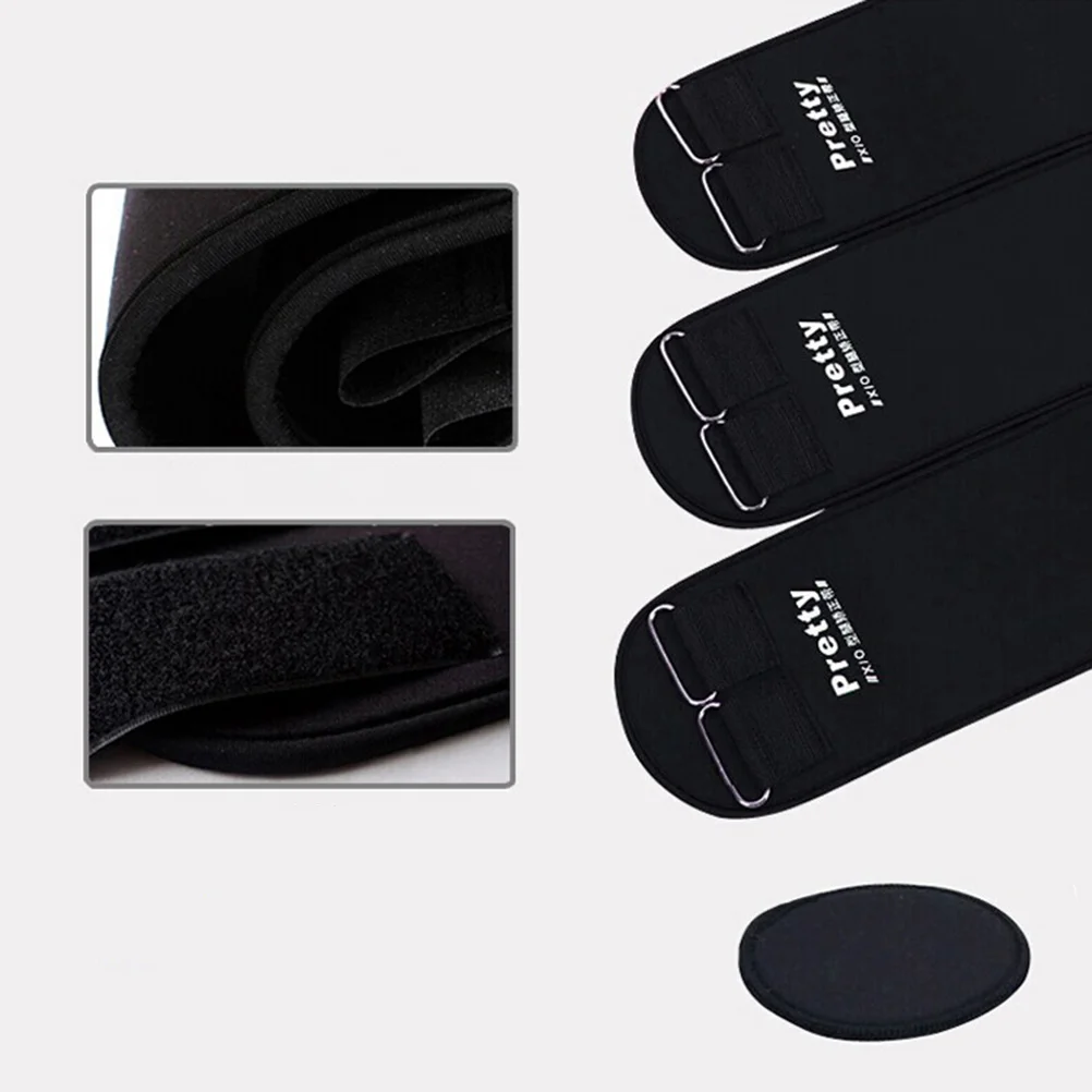 

3 шт. пояс для коррекции ног, регулируемый корректор для ног бычьего типа, дышащий, прочный, защищает колено, тренажерный зал, сон, Xxl, черный