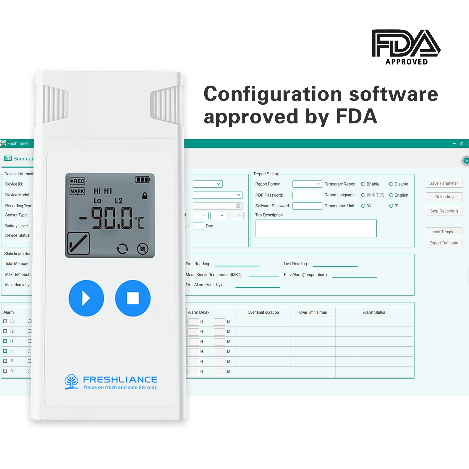 アトラス ログ-IUT 多用途ドライアイス温度ロガー コールドチェーン用温度監視