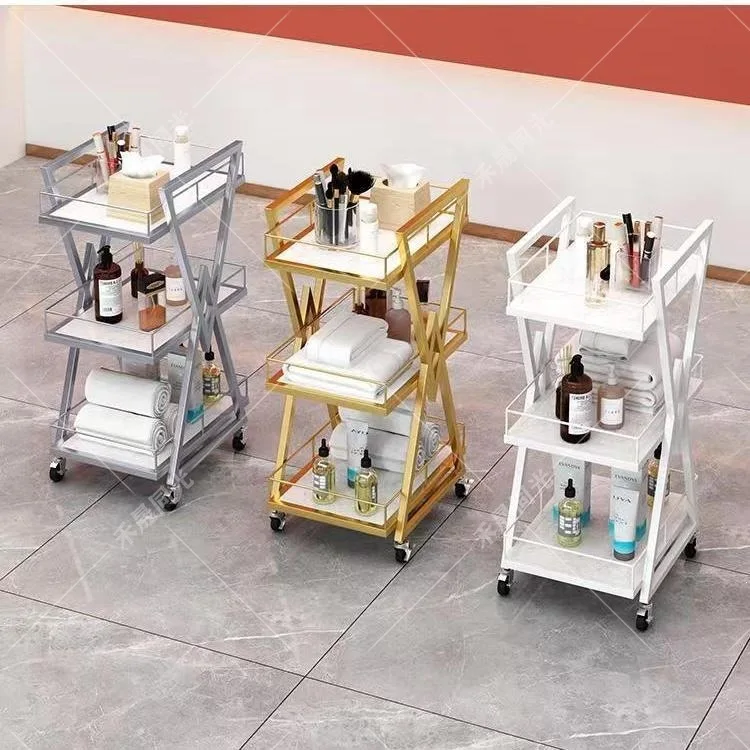 Beauty Salon Trolley Internet Celebrity Manicure Rack Tool Cart Hair Tattoo Embroidery Cosmetics Storage Rack