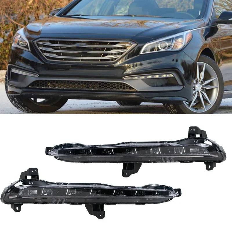 

X-T для Hyundai Sonata 2015 2016 2017 2018 2019, светодиодный передний бампер, противотуманные фары, дневные ходовые огни, автомобильные аксессуары
