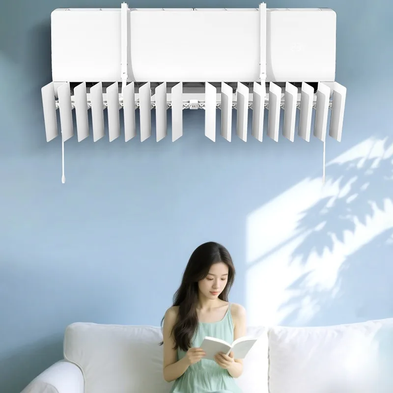 Adjustable Air Conditioner Wall-Mounted Universal Anti-Direct Airflow Cover Air Vent Louvered Windshield Easy Installation