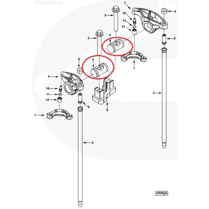 مصنع رائجة البيع 3966658 محرك L375 ISL الروك رافعة الذراع رمح