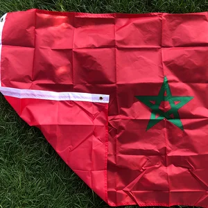 GÖKYÜZÜ BAYRAĞI-Fas bayrağı Afiş 90x150cm polyester Asılı en maro fas fas ulusal bayraklar ev dekor 8 en çok satan, dekorasyon, Fas - no. 1