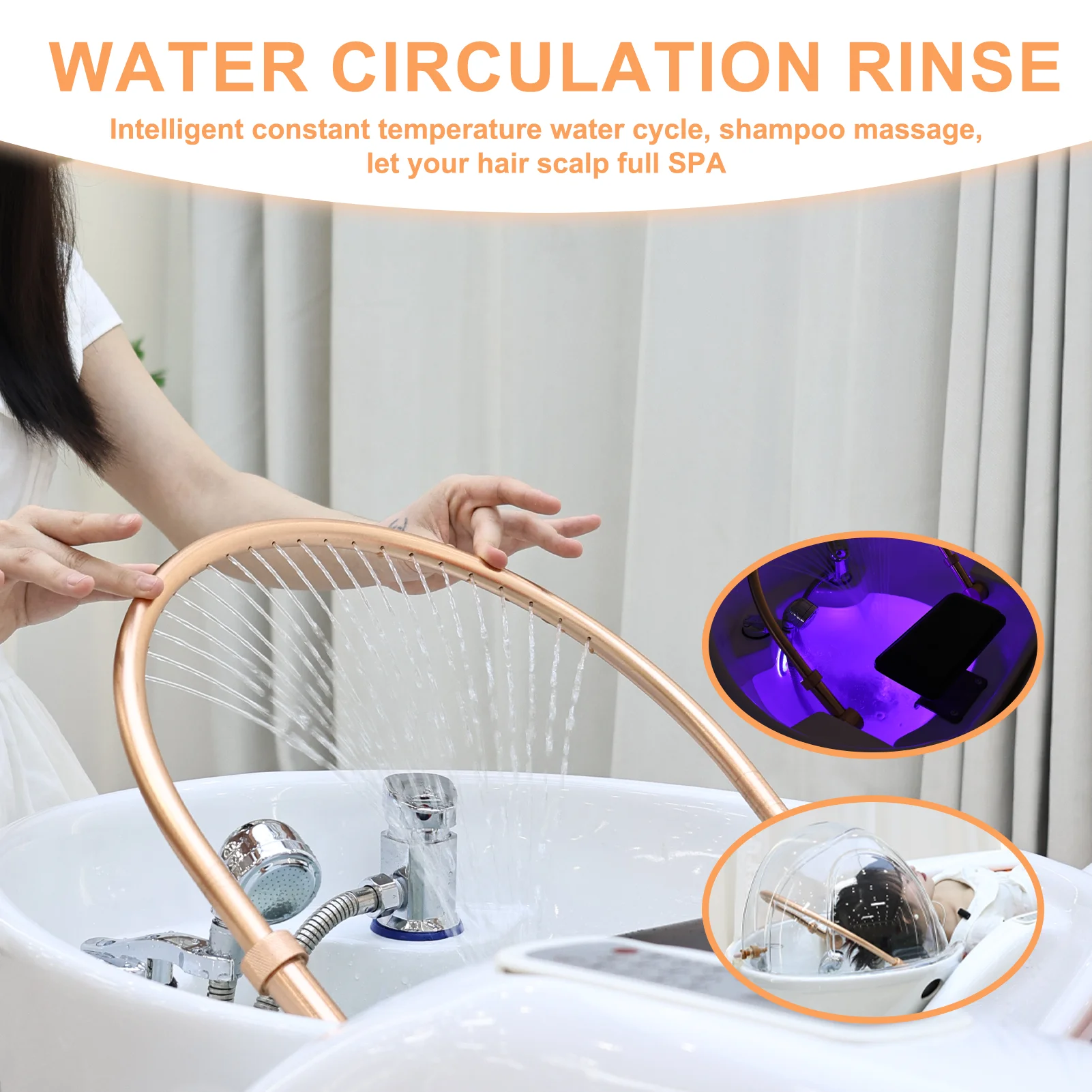Electric Adjustable Shampoo Massage Bed Hair Spa Head Washing Station For Stable Durable Salon Shop Furniture 5